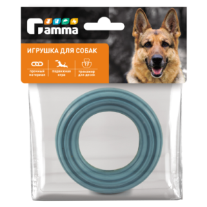 Dog Toy Rubber "Large Carved Ring", 130 mm Gamma