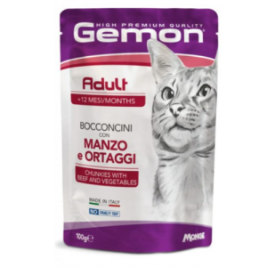 Հորթի և բանջարեղենի պաուչ կատուների համար, 100 գ Gemon