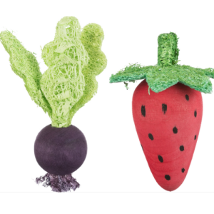 Խաղալիք կրծողների համար՝ փայտե ելակ/բողկ (6/9 սմ)