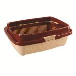 Զուգարան կատուների համար Dogush 238 հավաքածու մեծ կողային և ցանցով Maxi 49,5x36x16,7 սմ