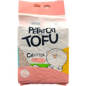 Կատվի լցանյութ Տոֆու Դեղձի հոտով 2.5կգ 6Լ