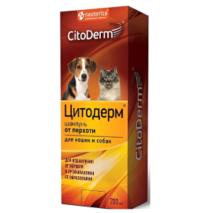 Cytoderm Հակաթեփ շամպուն շների և կատուների համար, 200 մլ