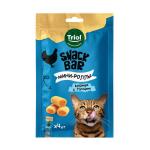 Մինի ռոլլեր կատուների համար հավով և թունայով, 10 գ Triol SNACK BAR