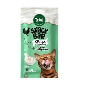 Հյուրասիրություն կատուների համար՝ հավով և մակրելիով Triol SNACK BAR