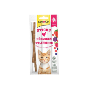 Կատուների հյուրասիրություն հավով և անտառային հատապտուղներով - GimCat 3հատ