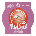 Լամիստեր կատուների համար՝ ճուտով և խեցգետնով ժելեում, 75 գ MOLINA Holistic