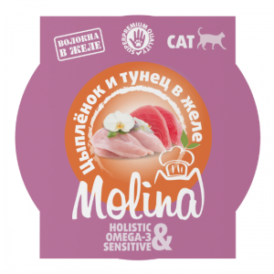 Լամիստեր կատուների համար՝ ճուտով և թունայով ժելեում, 75 գ MOLINA Holistic