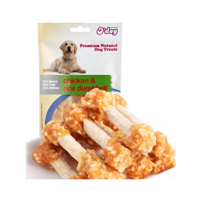 Հյուրասիրություն շների համար հավի և բրնձի գանտելիկներ