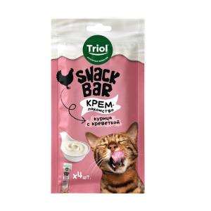 Հյուրասիրություն կատուների համար՝ հավով և ծովախեցգետնով Triol SNACK BAR