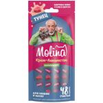 MOLINA Крем-лакомство с тунцом для кошек – для здоровья кожи и блестящей шерсти (4x12 г)