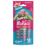 Հյուրասիրություն սաղմոնով կատուների համար՝ մազագնդիկների դուրսբերման համար (4x12 գ) MOLINA