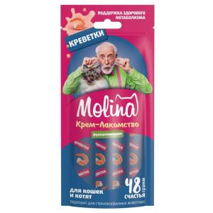 Հյուրասիրություն խեցգետնով կատուների համար՝ առողջության պահպանման համար (4x12 գ) MOLINA