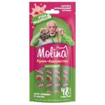 Հյուրասիրություն բադի և հնդկահավի մսով կատուների համար՝ միզուղիների առողջության համար (4x12 գ) MOLINA