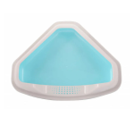 Лоток ALTA "Мур-мяу" угловой (с бортом) (голубой)