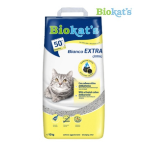 Կատվի լցանյութ ակտիվացված ածուխով— 10 կ Biokat’s Bianco Extra Classic