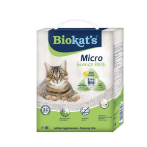 Կատվի լցանյութ՝ բնական կավից — 6 լ Biokat’s Micro Bianco Fresh