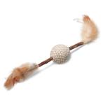 Կատվի խաղալիք՝ «Գնդակ փետուրներով», Ø40×220 մմ Triol NATURAL