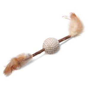 Կատվի խաղալիք՝ «Գնդակ փետուրներով», Ø40×220 մմ Triol NATURAL