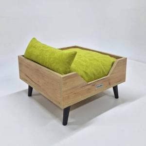 Մահճակալ փոքր և միջին չափսի կենդանիների համար (շականակագույն / փայտային) 58սմ x 58սմ x 18սմ