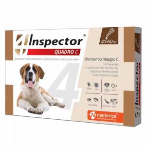 Inspector Quadro S կաթիլներ շների համար 40-60 կգ