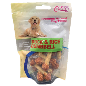 Հյուրասիրություն շների համար բադի և բրնձի համով գանտելիկներ