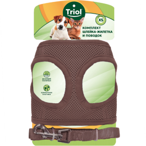 Շլեյկա-ժիլետ և նեյլոնե ձգափոկ (շականակագույն, XS) Triol