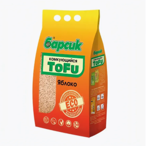 Natural Clumping TOFU Cat Litter "Apple" — Barsik TOFU Apple, 4.54L