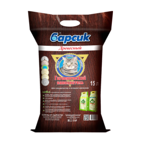 Natural Wood Hygienic Cat Litter — Barsik Natural, 15L (Value Pack)