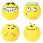 Smiley Dog Ball – Latex with Sound (6 cm)