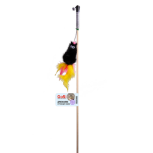 Cat Teaser Toy with Mouse and Feather Tail