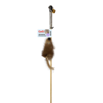 Cat Teaser Toy with Natural Fur Mouse