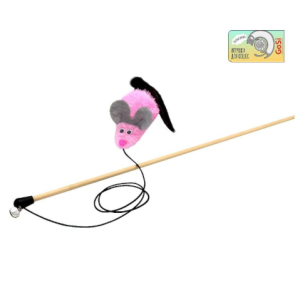 Կատուների խաղալիք-կարթ՝ մեծ ականջներով մկնիկ