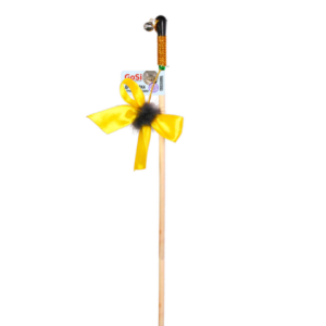 Cat Wand Toy with Ribbon and Fur Ball