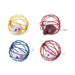 Կատուների խաղալիք՝ մուկ մետաղալարե գնդակի մեջ