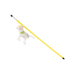 Cat Wand Toy with Soft Squeaky Cow