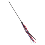 Cat Wand Toy with Leather Strips