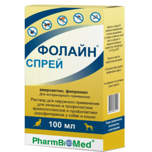 Противопаразитарный спрей для собак и кошек «Фолайн НЕО», 100 мл