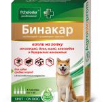 Կաթիլներ մակաբույծների և միջատների դեմ միջին ցեղատեսակի շների համար БИНАКАР