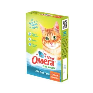 Հավելում կատուների համար՝ ամուր առողջության համար Omega Neo+