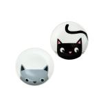 Round Ceramic Cat Bowl