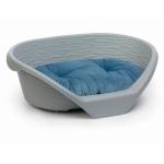 Պլաստմասե մահճակալ կատուների և շների համար (610×415×205մմ)՝ բարձով (մոխրագույն) ALTA