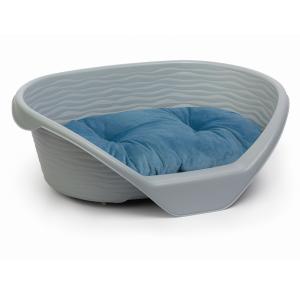 Պլաստմասե մահճակալ կատուների և շների համար (610×415×205մմ)՝ բարձով (մոխրագույն) ALTA