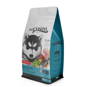 Չոր կեր միջին և խոշոր ցեղատեսակների շան ձագերի համար (Հավ, Հնդկահավ, Սպիտակ Ձուկ) – 12 կգ ZOOCHARM