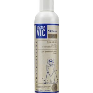 Շամպուն մետաքսի պրոտեիններով երկար մորթով շների համար (250 մլ) Doctor VIC