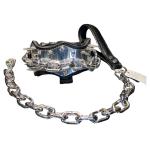 VG Dog Set – Asymmetric Black Collar with Silver Detail + Leash