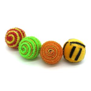 YUGI կատուների խաղալիքների հավաքածու – 4 գունավոր գնդակ