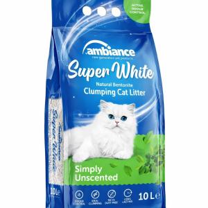 Լցանյութ կատուների համար Ambiance Unscented (բենտոնիտային, առանց բույրի), 10լ