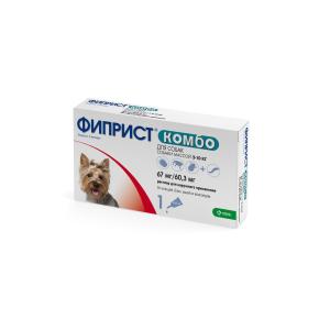 Հակապարազիտային կաթիլ փոքր շների համար (67 մգ / 60.3 մգ | 0.67 մլ) | 2–10 կգ Ֆիպրիստ® Կոմբո