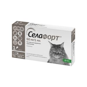 Հակապարազիտային կաթիլներ կատուների համար - Սելաֆորտ® (60 մգ / 1.0 մլ)