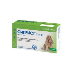 Մակաբույծների դեմ կաթիլ շների համար (134 մգ | 1.34 մլ) | 10–20 կգ Ֆիպրիստ® Սպոտ Օն